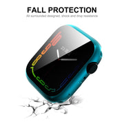 For Apple Watch Series 8 / 7 45mm ENKAY Hat-Prince Electroplated TPU Case(Cyan) - Watch Cases by ENKAY