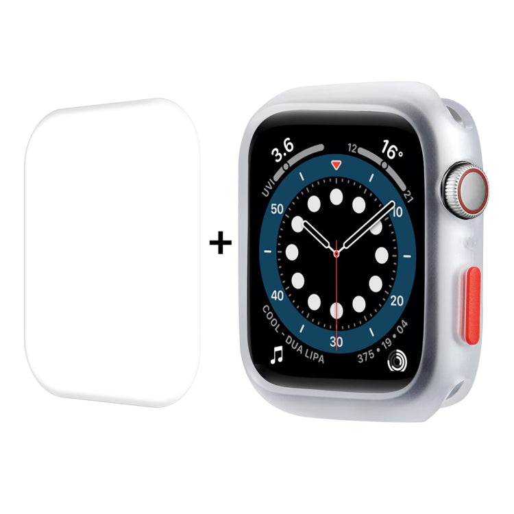 ENKAY  TPU Case  + Full Coverage PET Screen Protector For Apple Watch Series 8 / 7 45mm(Translucent) - Watch Cases by ENKAY