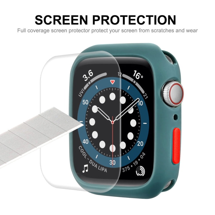 ENKAY  TPU Case  + Full Coverage PET Screen Protector For Apple Watch Series 8 / 7 45mm(Translucent) - Watch Cases by ENKAY