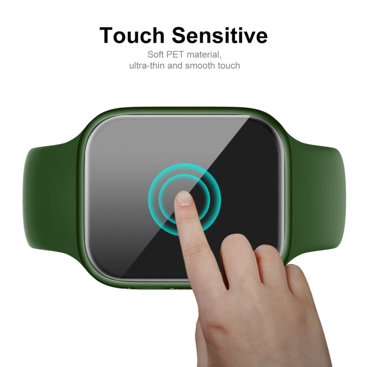 ENKAY  TPU Case  + Full Coverage PET Screen Protector For Apple Watch Series 8 / 7 45mm(Translucent) - Watch Cases by ENKAY