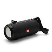 T&G TG537 RGB Light Portable Water-resistant Bluetooth Speaker Supports FM / TF Card(Black)