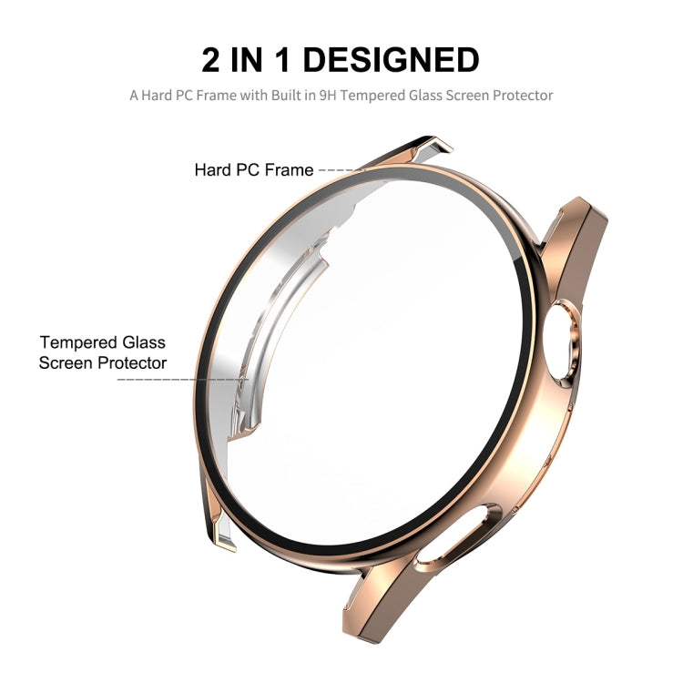 For Huawei Watch GT 3 42mm ENKAY PC Frame + Tempered Glass Protector Composite Case(Silver)