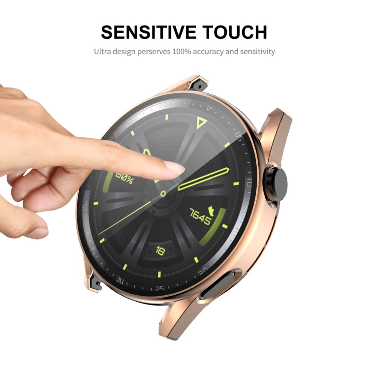 For Huawei Watch GT 3 42mm ENKAY PC Frame + Tempered Glass Protector Composite Case(Transparent) - Watch Cases by ENKAY