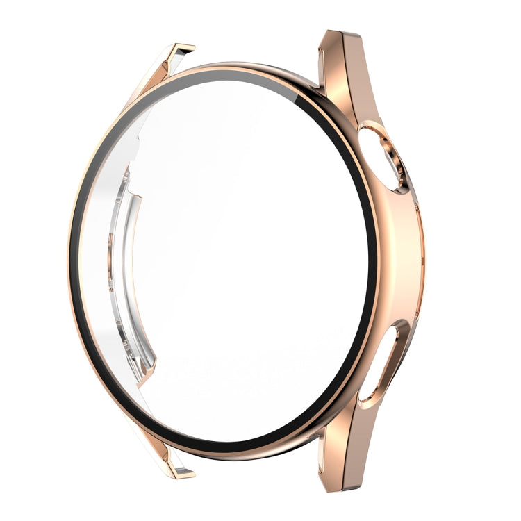 For Huawei Watch GT 3 46mm ENKAY PC Frame + Tempered Glass Protector Composite Case(Rose Gold) - Watch Cases by ENKAY
