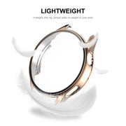 For Huawei Watch GT 3 46mm ENKAY PC Frame + Tempered Glass Protector Composite Case(Silver) - Watch Cases by ENKAY