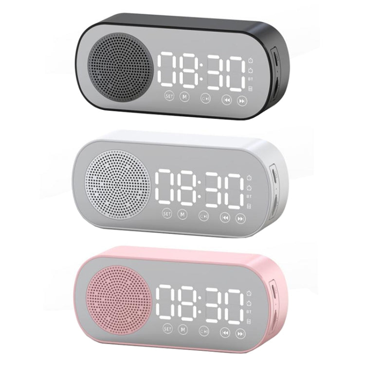 Z7 Digital Bluetooth 5.0 Speaker Multi-function Mirror Alarm Clock FM Radio(Pink)