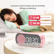 Z7 Digital Bluetooth 5.0 Speaker Multi-function Mirror Alarm Clock FM Radio(White)