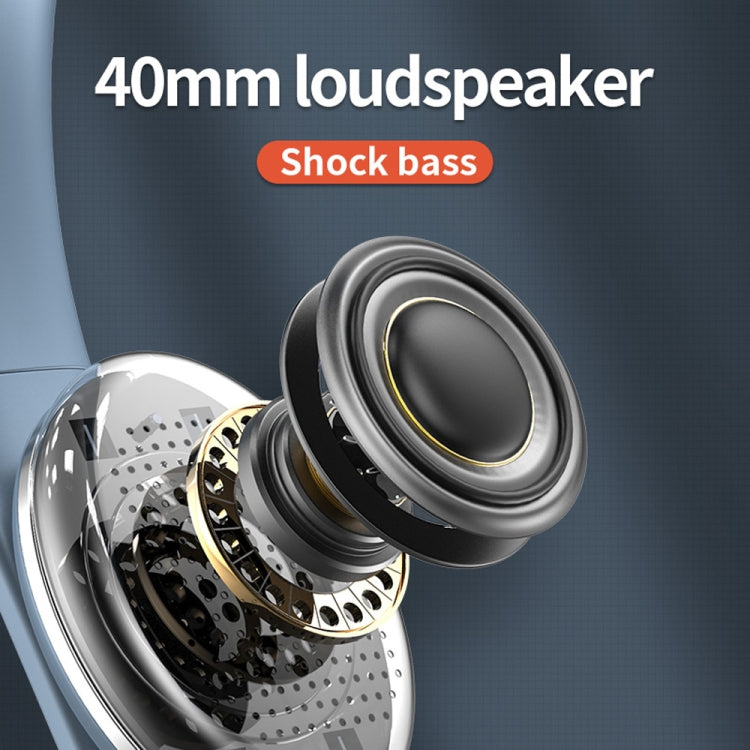 A50 Bass Stereo Wireless Bluetooth HIFI Headset with Mic(White)
