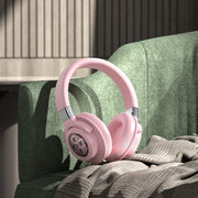 A51 USB Charging Wireless Bluetooth HIFI Stereo Headset with Mic(Pink)