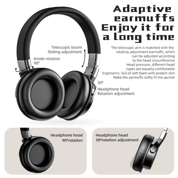 A51 USB Charging Wireless Bluetooth HIFI Stereo Headset with Mic(Pink)
