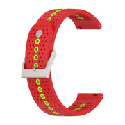 For Samsung Galaxy Watch4 40mm Two-Color Silicone Breathable Watch Band(Red+Green)