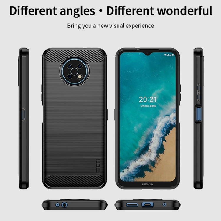For Nokia G50 MOFI Gentleness Brushed Carbon Fiber Soft TPU Case(Black)