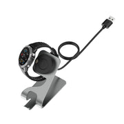 For Garmin Vivoactive 4 Rotatable Magnetic Metal Charging Base(Gray)