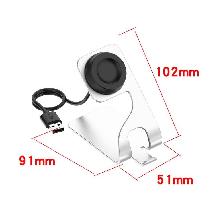 For Huawei Watch 3 Rotatable Magnetic Metal Charging Base(Gray)