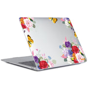 ENKAY Flower Series Pattern Laotop Protective Crystal Case For MacBook Air 13.3 inch A1932 / A2179 / A2337(Rose)