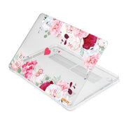 ENKAY Flower Series Pattern Laotop Protective Crystal Case For MacBook Pro 14.2 inch A2442 (2021)(Peony)