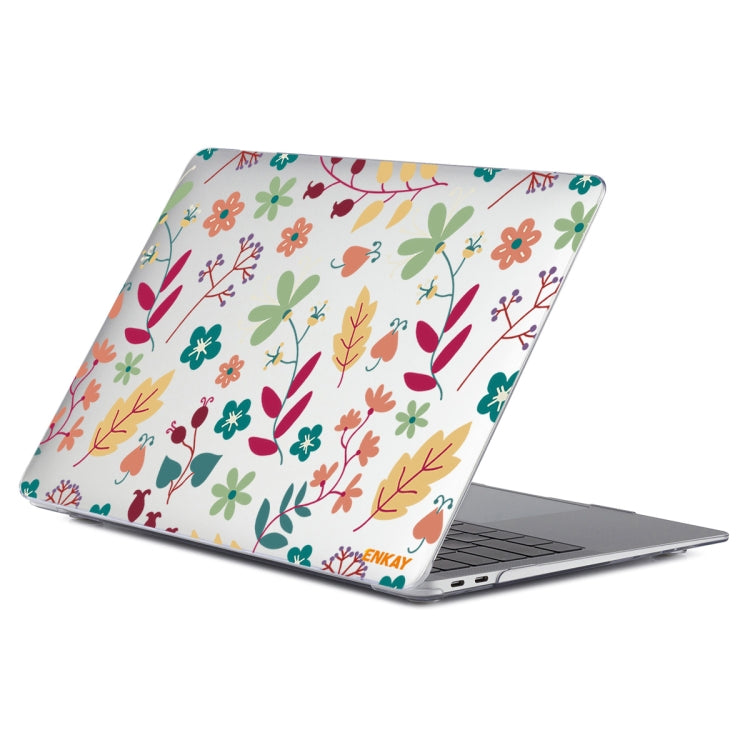ENKAY Flower Series Pattern Laotop Protective Crystal Case For MacBook Pro 15.4 inch A1707 / A1990(Spring)