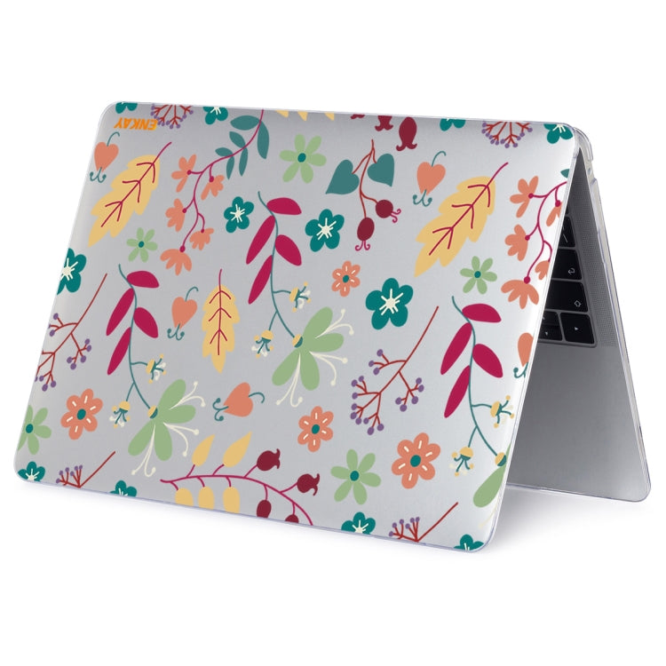 ENKAY Flower Series Pattern Laotop Protective Crystal Case For MacBook Pro 15.4 inch A1707 / A1990(Spring)