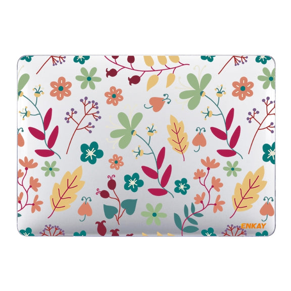 ENKAY Flower Series Pattern Laotop Protective Crystal Case For MacBook Pro 15.4 inch A1707 / A1990(Spring)