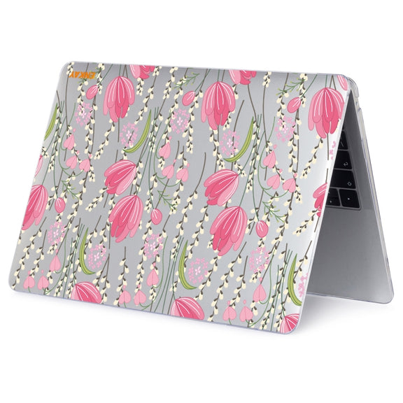 ENKAY Flower Series Pattern Laotop Protective Crystal Case For MacBook Pro 15.4 inch A1707 / A1990(Tulips)