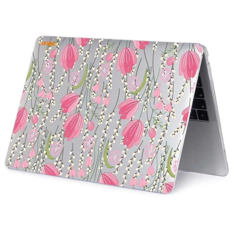 ENKAY Flower Series Pattern Laotop Protective Crystal Case For MacBook Pro 15.4 inch A1707 / A1990(Tulips)