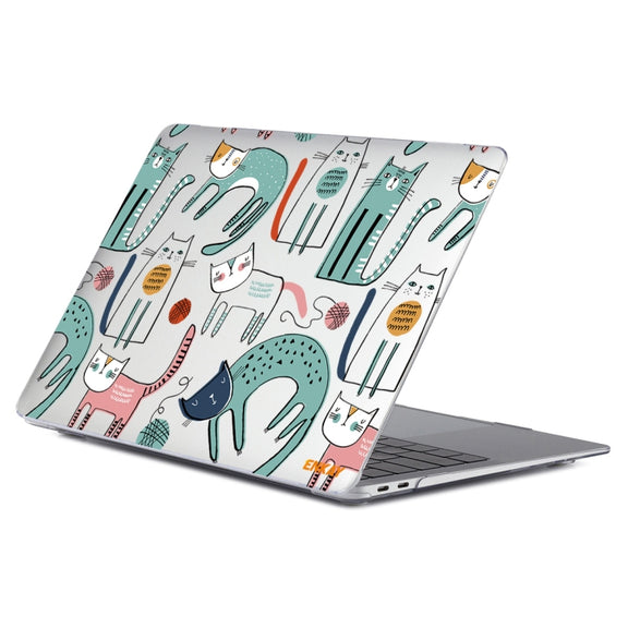 ENKAY Animal Series Pattern Laotop Protective Crystal Case For MacBook Pro 13.3 inch A1706 / A1708 / A1989 / A2159(Thin Cat)