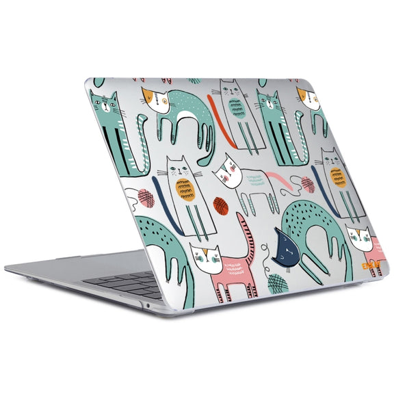 ENKAY Animal Series Pattern Laotop Protective Crystal Case For MacBook Pro 13.3 inch A1706 / A1708 / A1989 / A2159(Thin Cat)