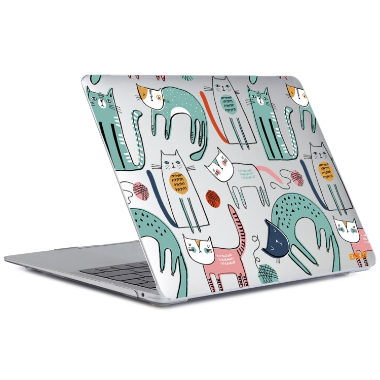 ENKAY Animal Series Pattern Laotop Protective Crystal Case For MacBook Pro 13.3 inch A1706 / A1708 / A1989 / A2159(Thin Cat)