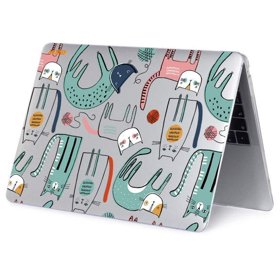 ENKAY Animal Series Pattern Laotop Protective Crystal Case For MacBook Pro 13.3 inch A1706 / A1708 / A1989 / A2159(Thin Cat)