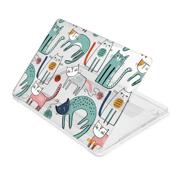 ENKAY Animal Series Pattern Laotop Protective Crystal Case For MacBook Pro 13.3 inch A1706 / A1708 / A1989 / A2159(Thin Cat)