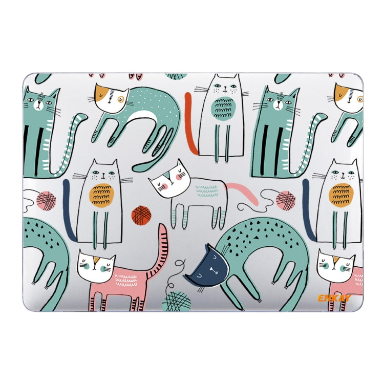 ENKAY Animal Series Pattern Laotop Protective Crystal Case For MacBook Pro 16.2 inch A2485 2021/A2880 2023(Thin Cat)