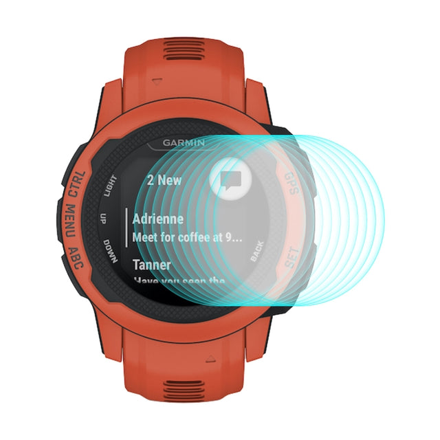 10 PCS ENKAY 0.2mm 9H Tempered Glass Screen Protector Watch Film Compatible with Garmin Instinct 2S