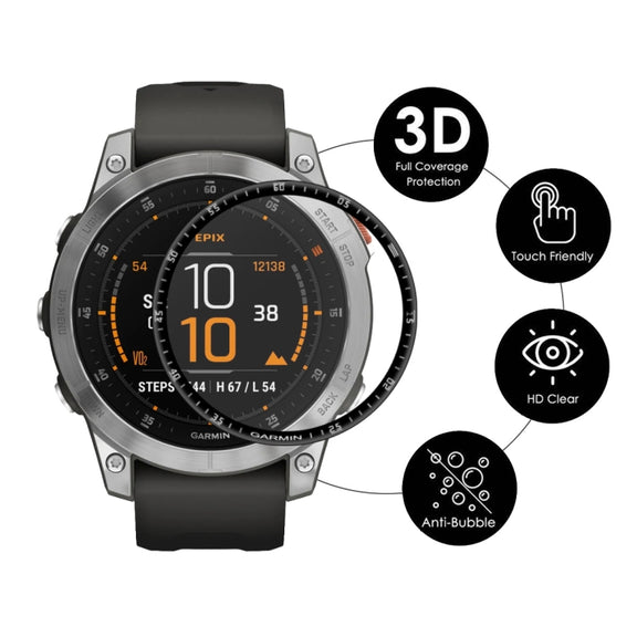 10 PCS ENKAY 3D Full Coverage Soft PC Edge + PMMA HD Screen Protector Film Compatible with Garmin Epix