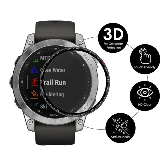 5 PCS ENKAY 3D Full Coverage Soft PC Edge + PMMA HD Screen Protector Film Compatible with Garmin Fenix 7