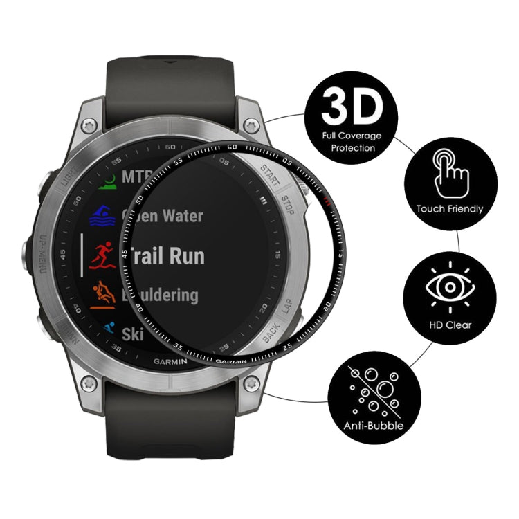 5 PCS ENKAY 3D Full Coverage Soft PC Edge + PMMA HD Screen Protector Film Compatible with Garmin Fenix 7S