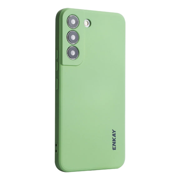 For Samsung Galaxy S22+ 5G ENKAY Liquid Silicone Soft Shockproof Phone Case(Light Green)