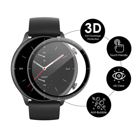 2 PCS ENKAY 3D Full Coverage Soft PC Edge + PMMA HD Screen Protector Film For Amazfit GTR 3