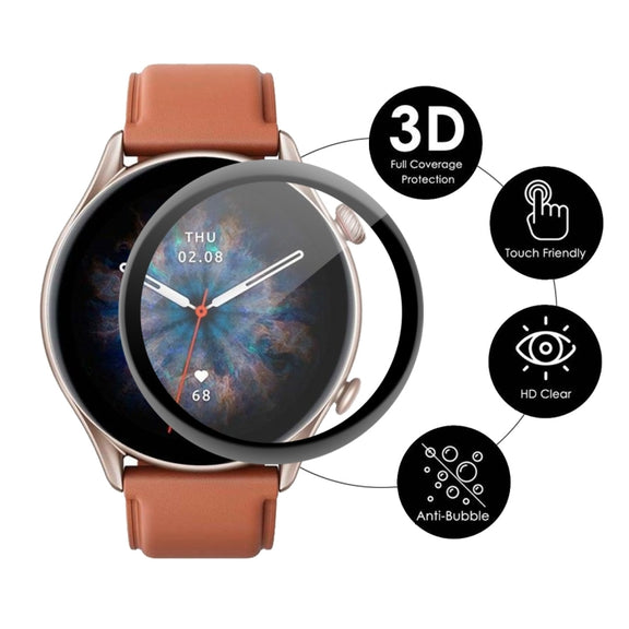 2 PCS ENKAY 3D Full Coverage Soft PC Edge + PMMA HD Screen Protector Film For Amazfit GTR 3 Pro