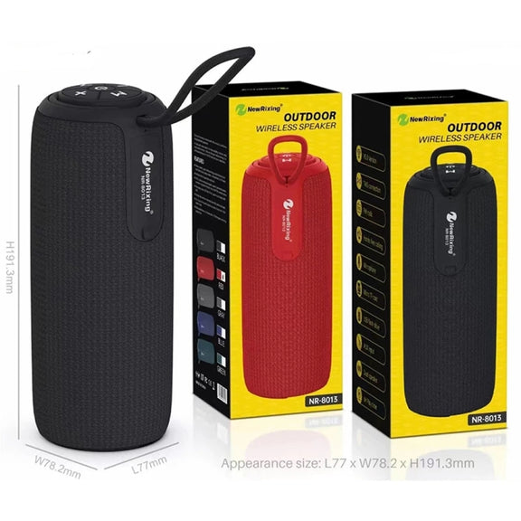 NewRixing NR8013 10W TWS Portable Wireless Stereo Speaker Support TF Card / FM(Blue)