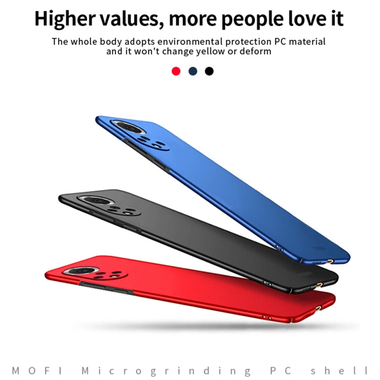 For Huawei Nova 9 MOFI Frosted PC Ultra-thin Hard Phone Case(Blue)
