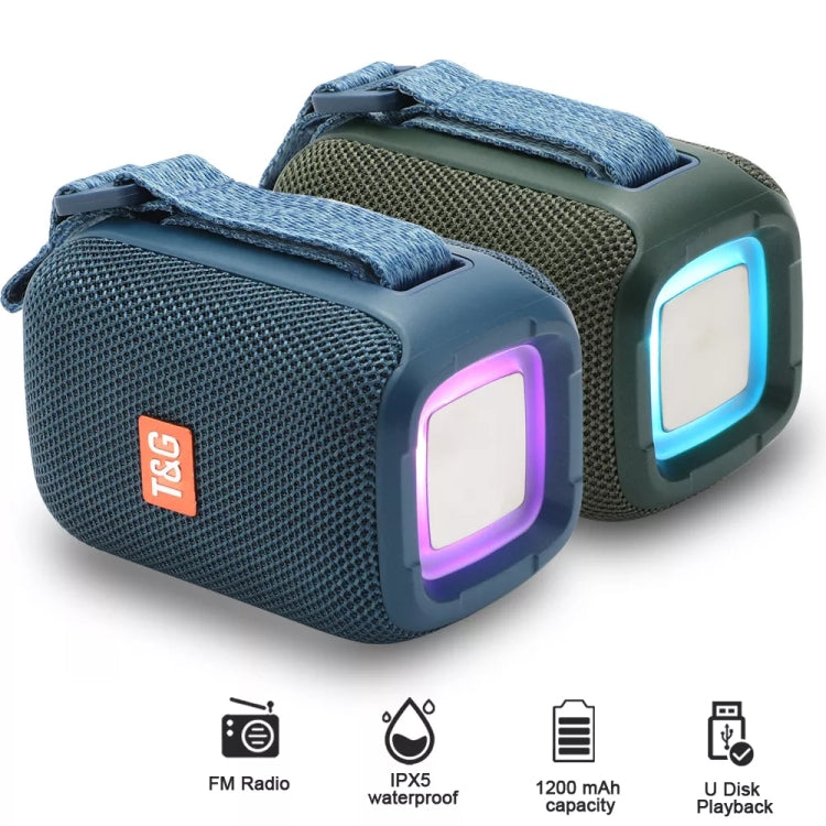 T&G TG339 RGB Light 5W Water-resistant Portable Bluetooth Speaker(Black)