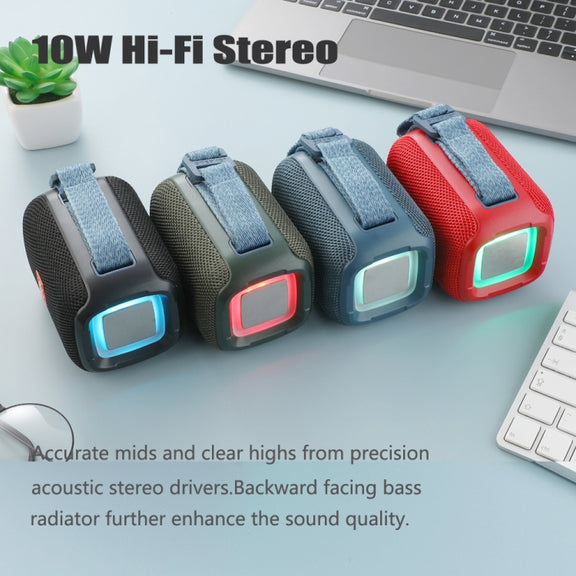 T&G TG339 RGB Light 5W Water-resistant Portable Bluetooth Speaker(Black)