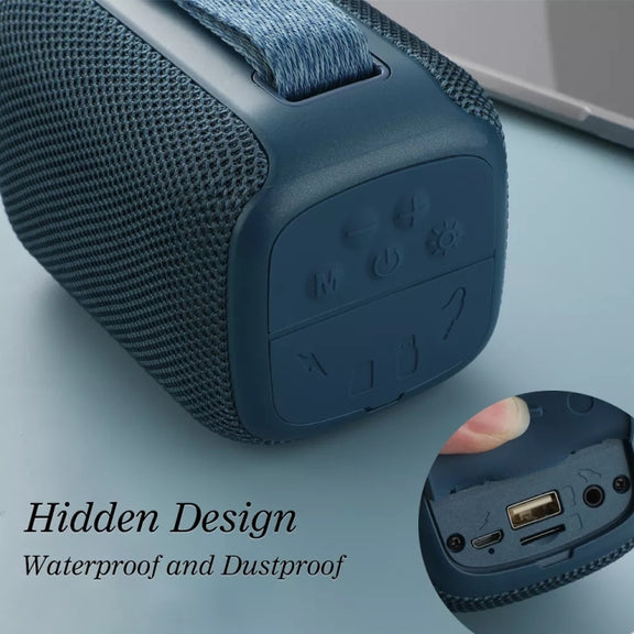 T&G TG339 RGB Light 5W Water-resistant Portable Bluetooth Speaker(Black)
