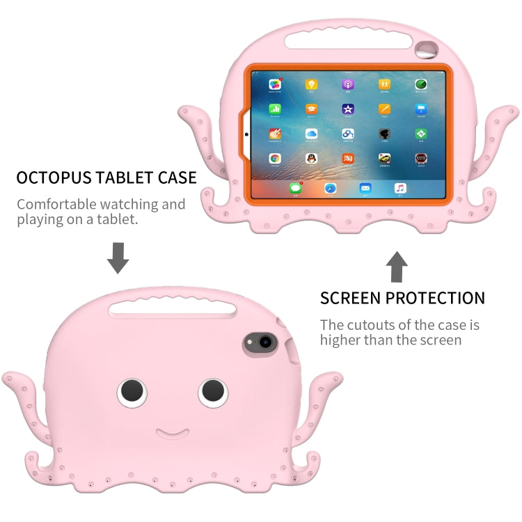 For iPad mini 6 / mini 2024 Octopus Style EVA Hybrid PC Tablet Case with Strap(Pink)