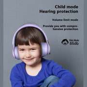 BT06C+ Children Head-mounted Cute Wireless Bluetooth Headset with Microphone & LED Light(Pink)