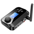 C41S Bluetooth 5.0 Audio Receiver 2 in 1 with Screen Fiber Coaxial Adapter - Audio Receiver Transmitter by PMC TechLife | Online Shopping South Africa | PMC TechLife