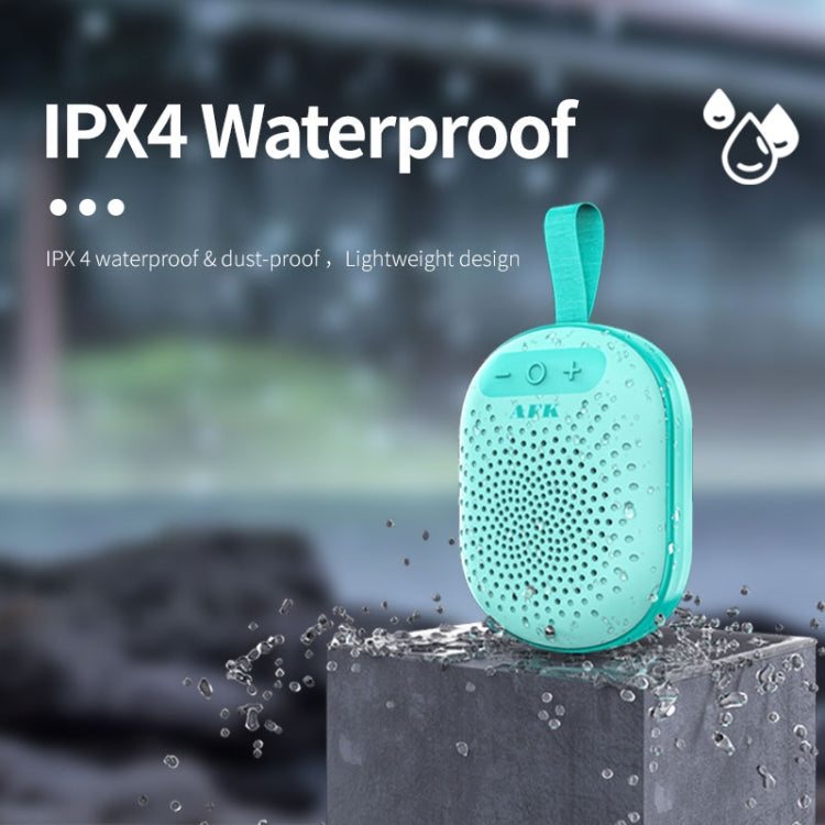 AEC BT513 RGB Light Water-resistant Portable Bluetooth Speaker Support FM / TF Card(Light Green)