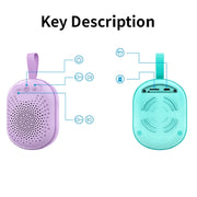 AEC BT513 RGB Light Water-resistant Portable Bluetooth Speaker Support FM / TF Card(Peacock Blue)