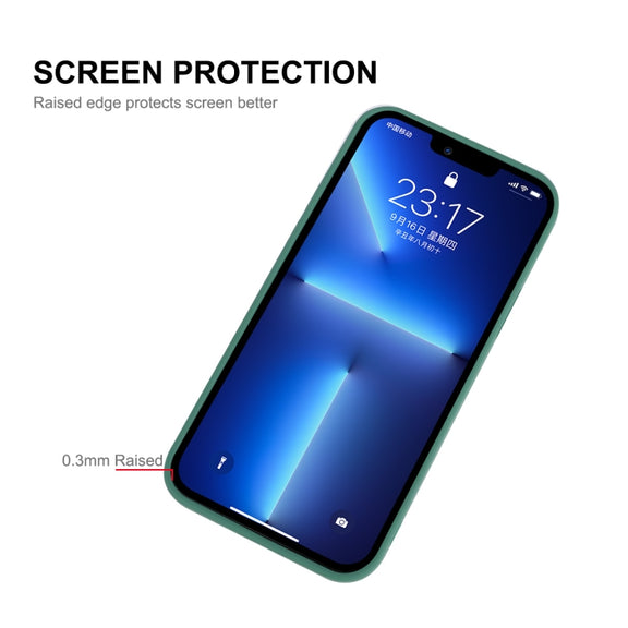 For iPhone 13 Pro Max ENKAY Liquid Silicone Phone Case (Dark Green)