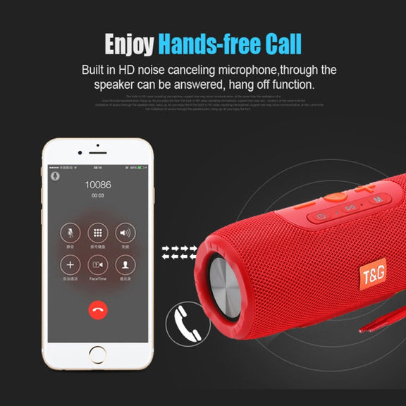 T&G TG341 TWS Portable Wireless Bluetooth HiFi Speaker(Black)